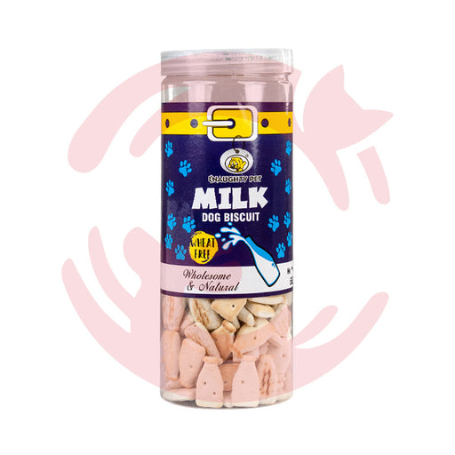 Naughty Pet Dog Treats - Milk Biscuits Jar (550g)