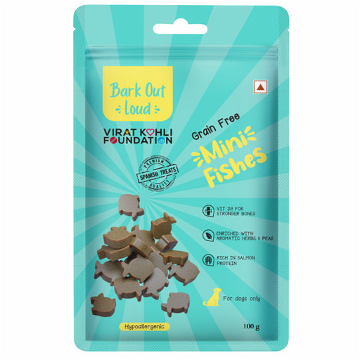 Bark Out Loud By Vivaldis Dog Treats - Mini Fishes (100g)