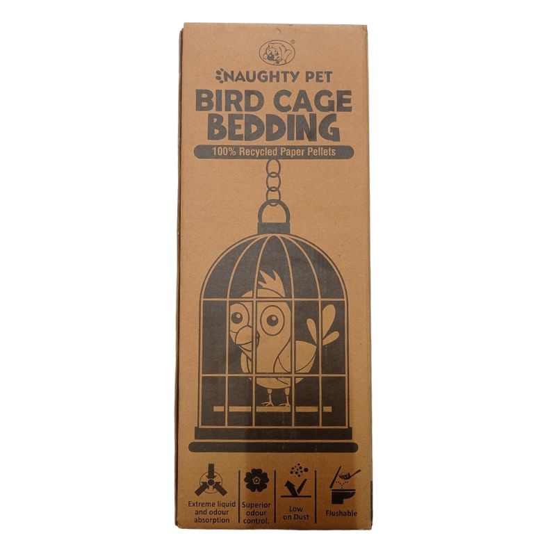 Naughty Pet Bird Cage Bedding - Recycled Paper Pellets (5L)