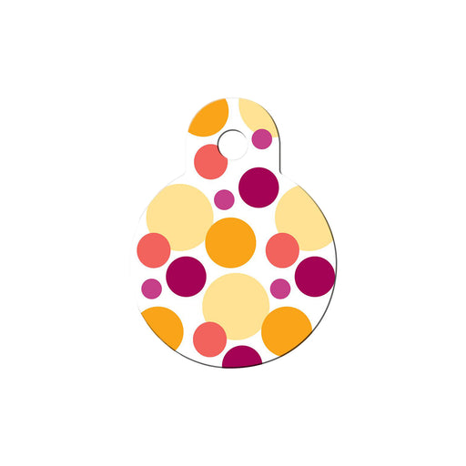 Personalised Petsy Pet Tag - Small Circle - Polka Dots