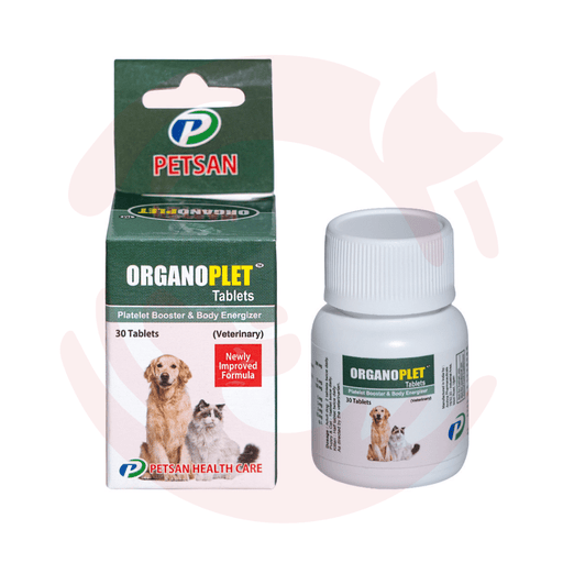 Petsan Supplements for Cats & dogs - Organoplet Platelet Booster & Body Energizer (30 Tabs)
