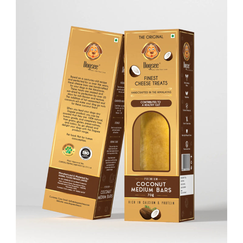 Dogsee Singles - Coconut Dental Chew For Medium Dogs 70g