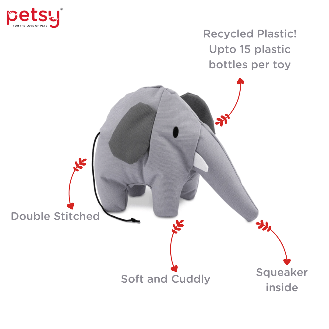 Becopets Dog Toys - Recycled Plastic Toys - Estella The Elephant