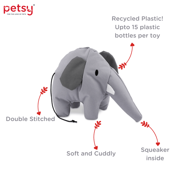 Becopets Dog Toys - Recycled Plastic Toys - Estella The Elephant