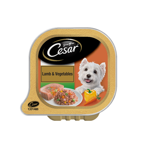 Cesar Gourmet Adult (1+ Years) Lamb & Vegetables Flavour Wet Dog Food Tray - 100 gm