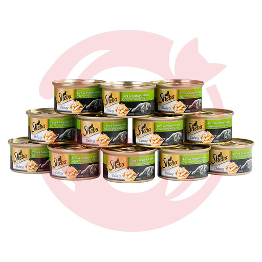 Sheba Wet Cat Food - Tuna & Snapper in Gravy Can