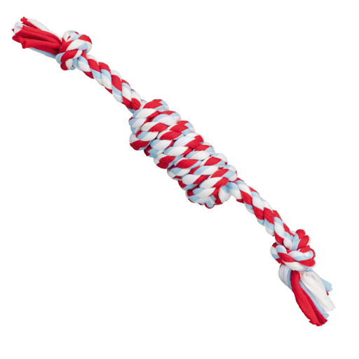 Trixie Playing Rope with Knots