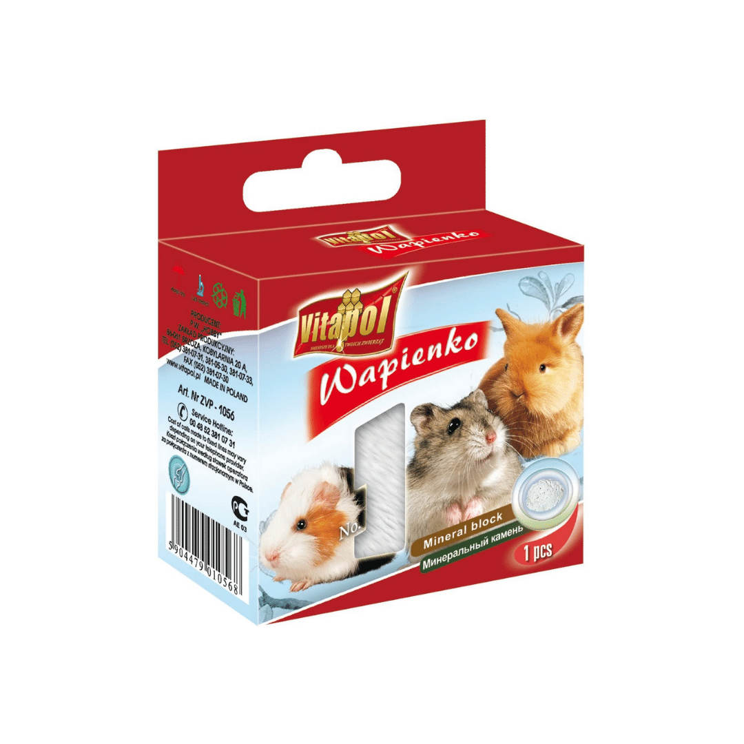 Vitapol Mineral Block For Rabbits & Rodents - Natural (40g) - Petsy