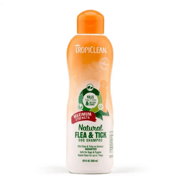 Tropiclean Natural Flea & Tick Shampoo Max Strength - 592ml