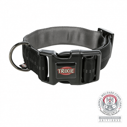 Trixie Dog Collar - Softline Elegance Collar Extra Wide (Black/Graphite)