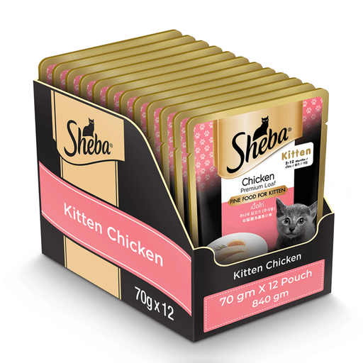Sheba Premium Wet Cat Food - Chicken Loaf for Kittens
