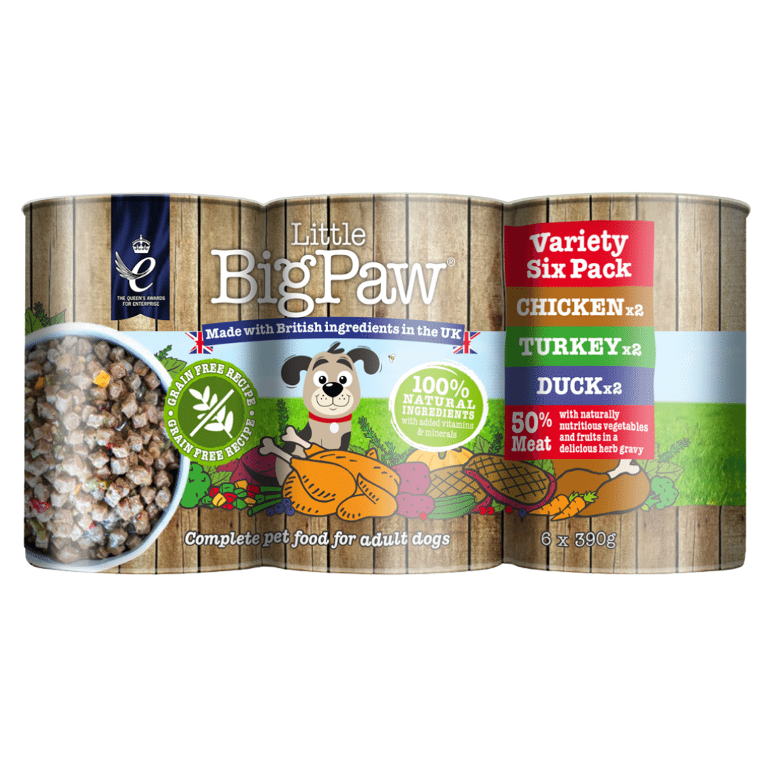 Little BigPaw Wet Dog Food - Multi Pack - Chicken, Duck & Turkey (6 x 390g)