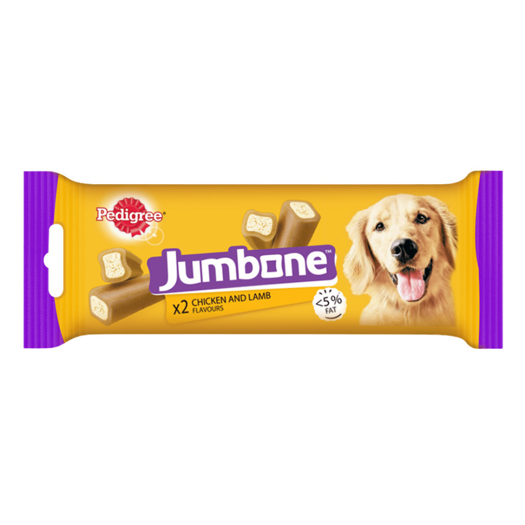 Pedigree Dog Treats Jumbone For Medium & Large Breeds - Chicken & Lamb (180g) - Pack of 5