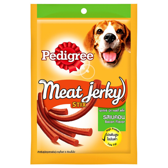 Pedigree Meat Jerky Dog Treats - Bacon - 60g