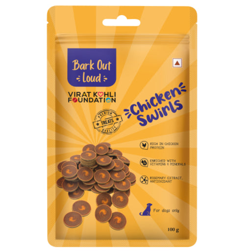 Bark Out Loud By Vivaldis Dog Treats - Chicken Swirl Treats (100g)