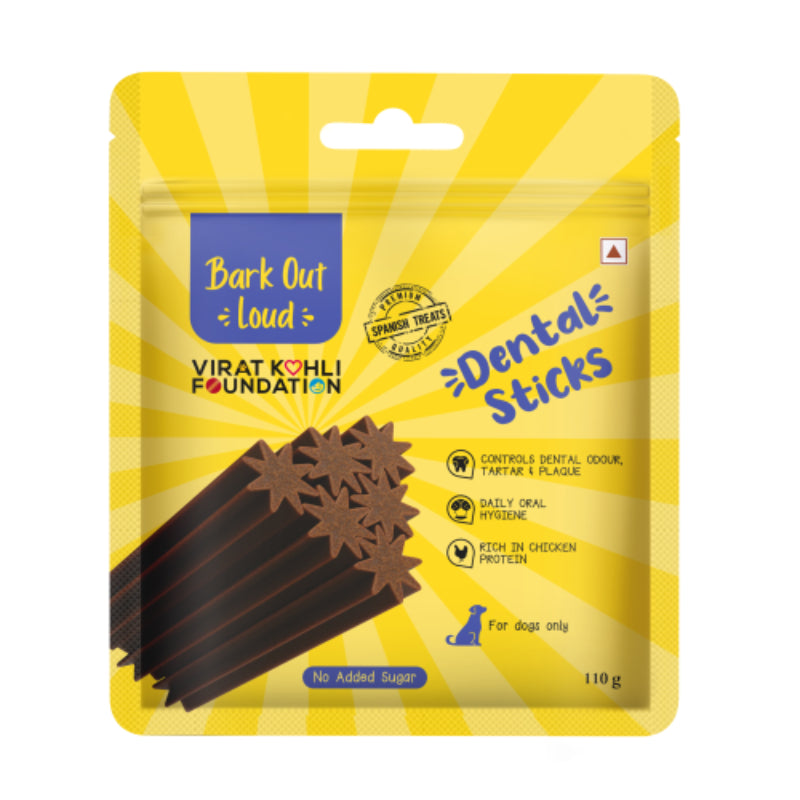 Bark Out Loud By Vivaldis - Dental Sticks Treats For Dogs (110g)