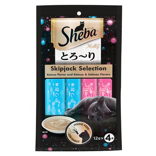 Sheba Skipjack Selection Katsuo & Salmon Flavour Cat Meaty Treat - 48 gm